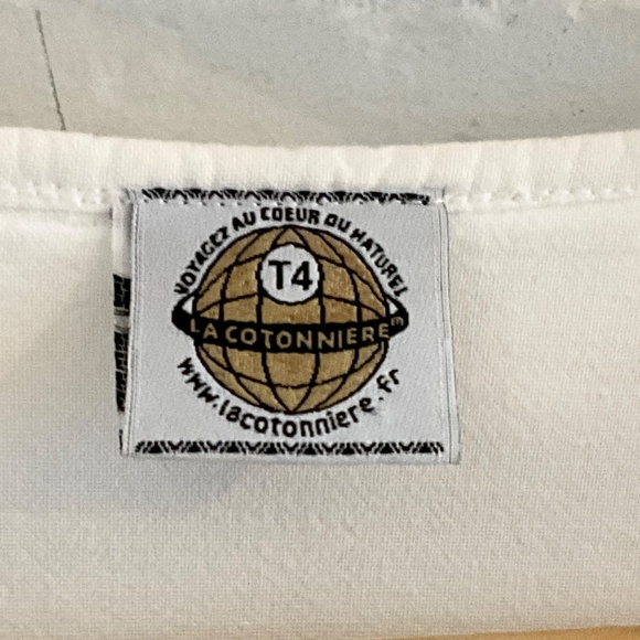 Vintage La Cotonnière Button down Blouse Ruffled Off White Cottagecore Sz XL - Picture 4 of 14